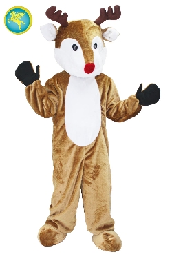 RENNA DI BABBO NATALE MASCOTTE IN PELLICCIA